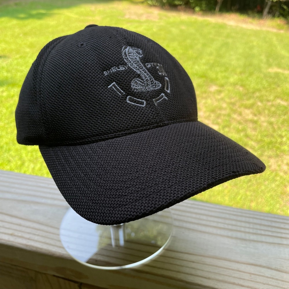 Ford Mustang Shelby GT500 Cobra Black Hat Yupoong FlexFit Stretchy Quick Dry Cap